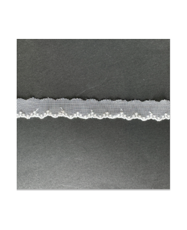 PUNTILLA TUL Bordado Puntitos blanco 17mm 1