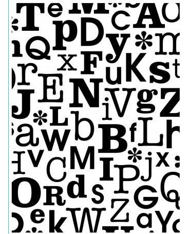 CARPETA EMBOSS VAESSEN Letras 14,6x10,7cm 1