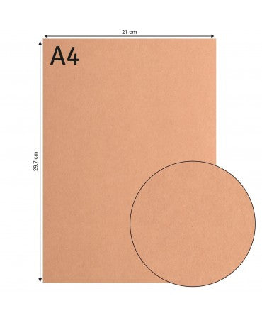 CARTULINA LISA A4 KRAFT ud 1