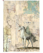 Papel arroz Stamperia A4 Wonderland unicornio 1