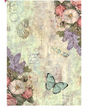 Papel arroz Stamperia A4 Wonderland flores y mariposas 1