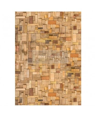 Papel decoupage PRIMA Wood Cubism A1 1