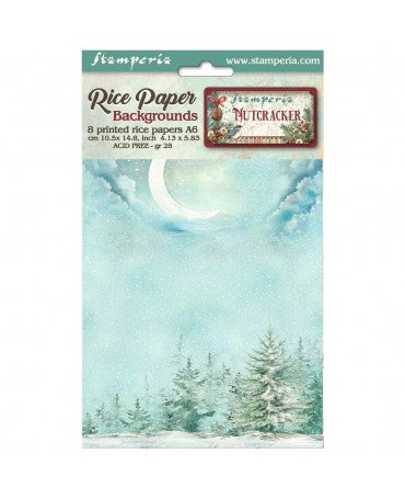 Papel arroz Stamperia A6 THE NUTCRACKER backgrounds (8UD) 1