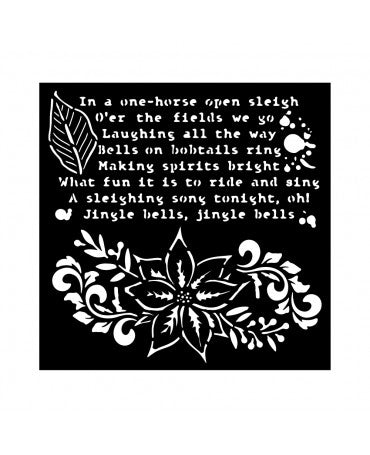 STENCIL Stamperia 18x18cm THE NUTCRACKER FLOR DE PASCUA 1