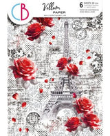 PAPEL VELLUM CIAO BELLA A4 Paris Je t'aime Patterns 1