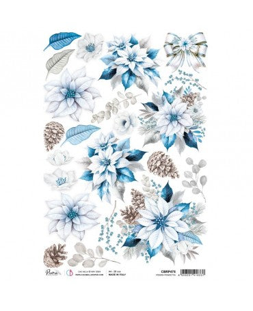 Papel Arroz CIAO BELLA A4 Frozen Poinsettia 1