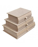 Madera CAJA 3 libros con cajones 1
