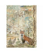 Papel arroz Stamperia A4 Forest zorro 1