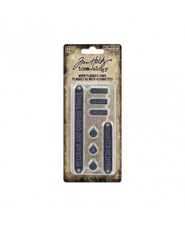Tim Holtz Idea-ology Halloween Word Plaques + Tags 1
