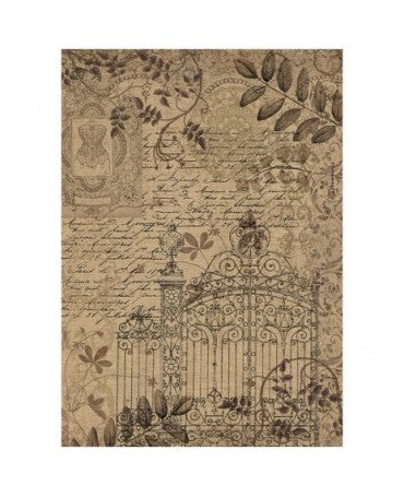 Papel arroz Stamperia A4 OLD LACE Gate 1