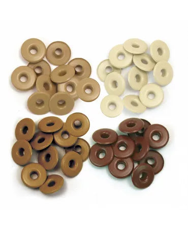 EYELETS X 40 BROWN WE R MEMORY KEEPERS WIDE 1