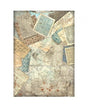 Papel arroz Stamperia A4 ALTEREGO LETTERS BACKGROUND 1