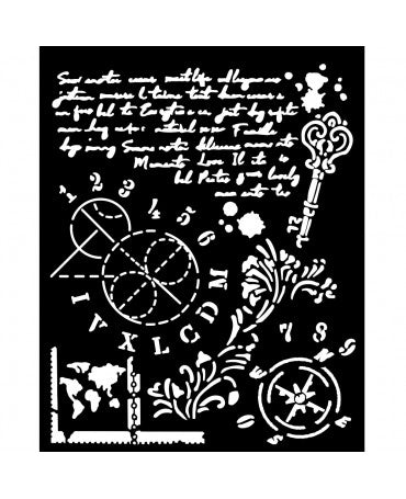 STENCIL STAMPERIA 20x25cm ALTEREGO KEY, NUMBERS 1