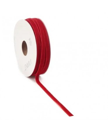 CINTA TERCIOPELO DE 6 MM Roja 1