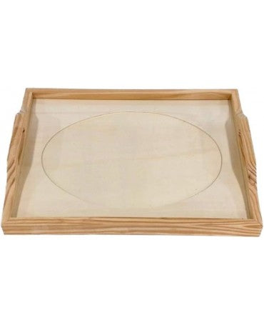 MADERA BANDEJA Cristal ovalo 1