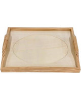 MADERA BANDEJA Cristal ovalo 1