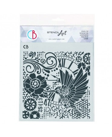 STENCIL CIAO BELLA 20x20cm Clockwork Whimsy 1