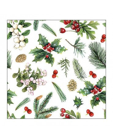 Servilletas WINTER GREENERY WHITE 1