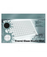 BASE CORTE CRISTAL Tim Holtz Glass Studio Mat White MINI 1
