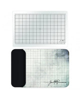 BASE CORTE CRISTAL Tim Holtz Glass Studio Mat White MINI 2