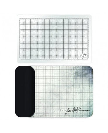 BASE CORTE CRISTAL Tim Holtz Glass Studio Mat White MINI 2