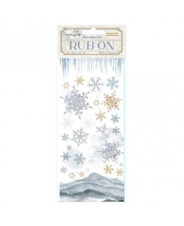 Transfer Rub On STAMPERIA Dewdrops Snowflakes 1