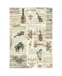 Papel arroz Stamperia A4 Music Instrumentos musicales 1