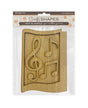 Madera Silueta DM stamperia Music notas musicales 1