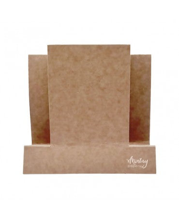 Tarjeta pop up kraft 14x15 cm pack 5 ud 1