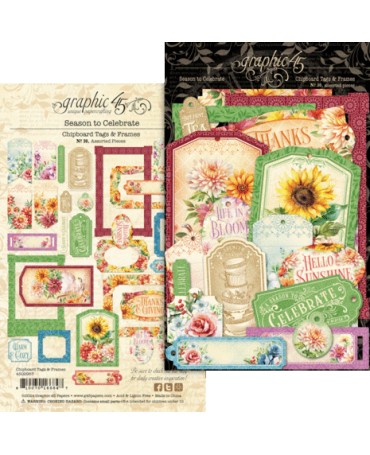Etiquetas y marcos Graphic 45 Season to Celebrate 1