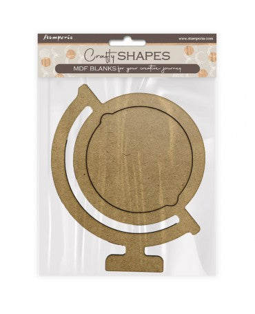Madera Silueta DM stamperia ART OF TRAVELLING GLOBE 1