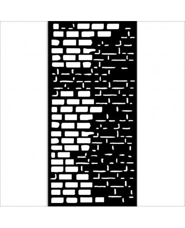 STENCIL Stamperia 12x25cm ART OF TRAVELLING BRICKS 1