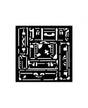 STENCIL Stamperia 12x12 cm ART OF TRAVELLING SUITCASES 1