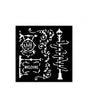 STENCIL Stamperia 12x12 cm ART OF TRAVELLING STEET LAMP AND SIGN 1