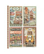 Papel arroz Stamperia A4 ART OF TRAVELLING CARDS 1