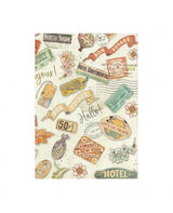 Papel arroz Stamperia A6 Art of Travelling (8UD) 2