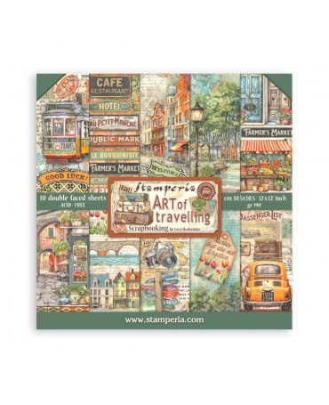 COLECCIÓN 30x30 STAMPERIA Art of Travelling 1