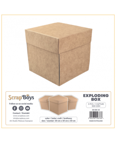 CAJA Exploding Box kraft 3ud 1