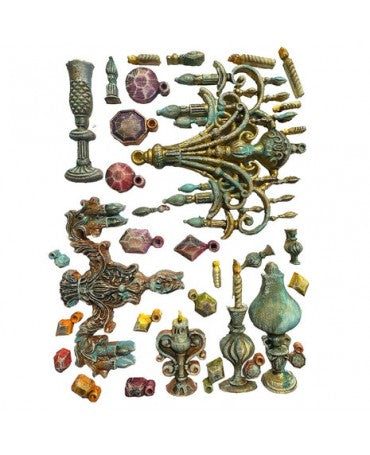 Molde STAMPERIA silicona A5 Masquerade Candle Holders 2