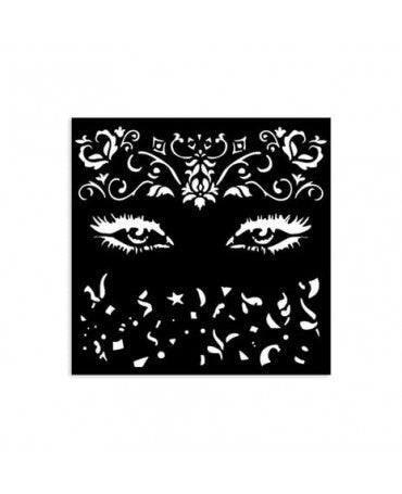 STENCIL Stamperia 12x12 cm Masquerade Eyes 2