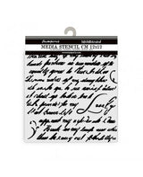 STENCIL Stamperia 12x12 cm Masquerade Handwriting 1