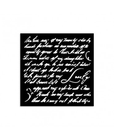 STENCIL Stamperia 12x12 cm Masquerade Handwriting 2