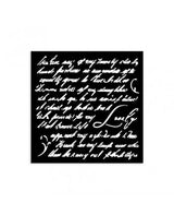 STENCIL Stamperia 12x12 cm Masquerade Handwriting 2
