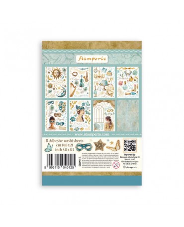 Washi Tape STAMPERIA 8 HOJAS A5 Masquerade 2