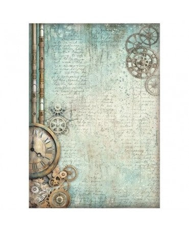Papel arroz Stamperia A4 Master of Magic Clock 1