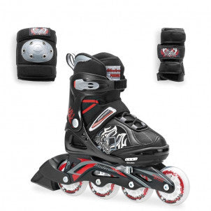 T28-32 patines en linea phaser xr combo negro/rojo bladerunner 1