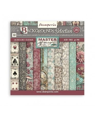 COLECCIÓN 20X20 STAMPERIA Master of Magic Backgrounds 1
