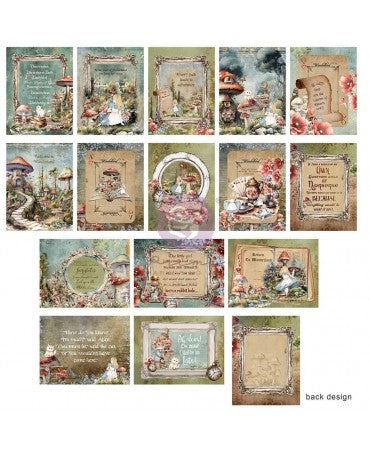 SET Tarjetas PRIMA Return To Wonderland 3x4 Inch Journaling Cards alice 2