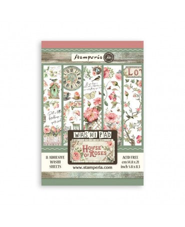 Washi Tape STAMPERIA 8 HOJAS A5 House of Roses 1