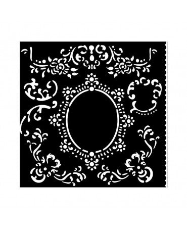 STENCIL Stamperia 18x18cm House of Roses Border with Frame 1